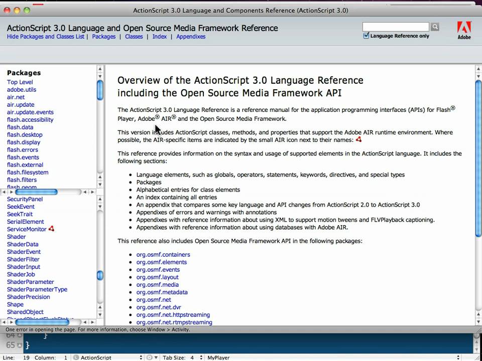 Key MediaPlayer Properties And Events in OSMF