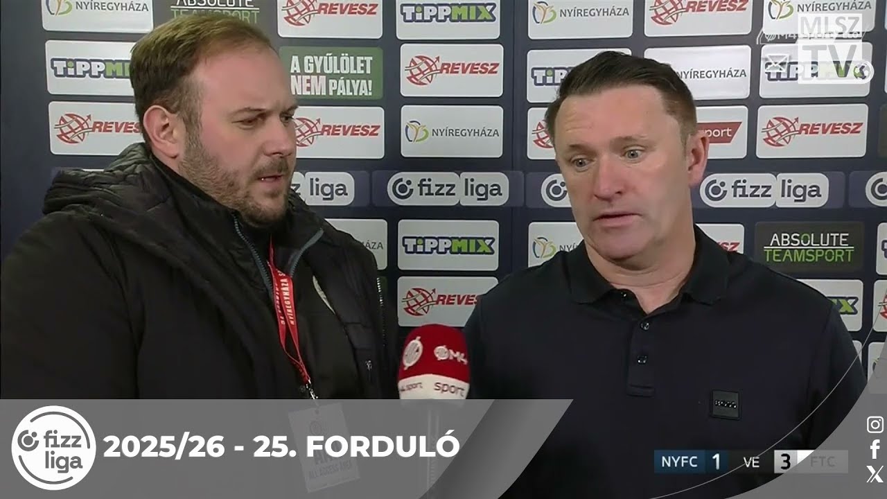 Edzői értékelések a Nyíregyháza Spartacus FC – Ferencvárosi TC mérkőzésen