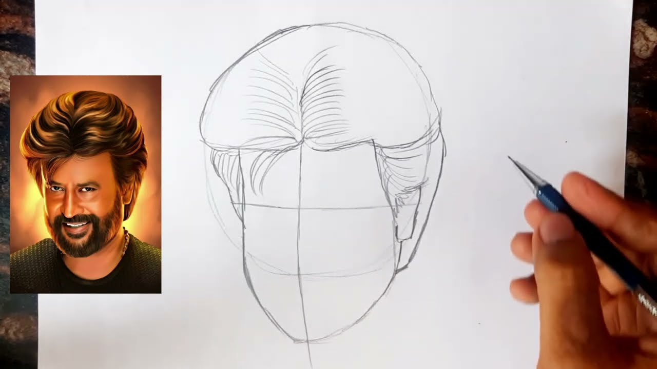 How to draw Rajinikanth // Rajinikanth Drawing // Easy Drawing