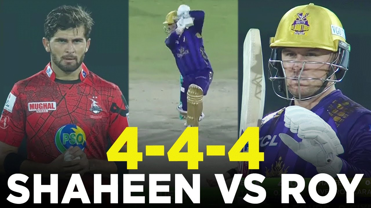 PSL 9 | 4️⃣-4️⃣-4️⃣ | Shaheen Afridi vs Jason Roy | Quetta Gladiators vs Lahore Qalandars | M1Z2A