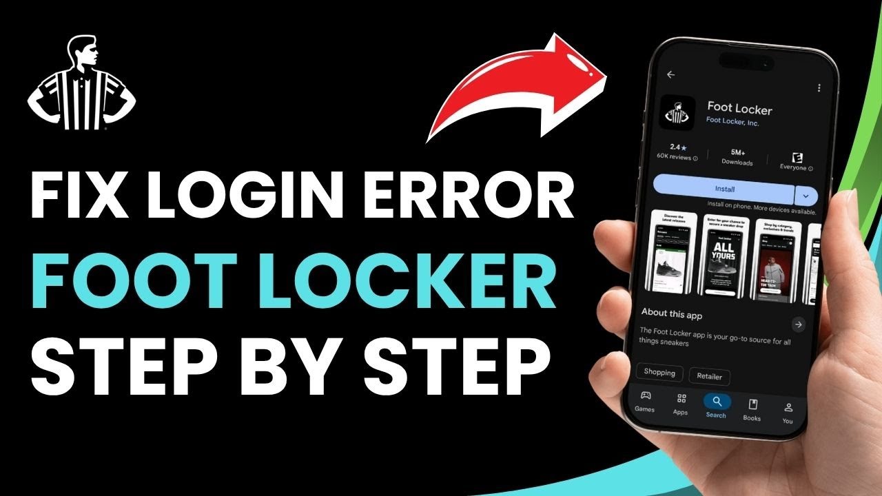 Как исправить ошибку входа в приложение Foot Locker!