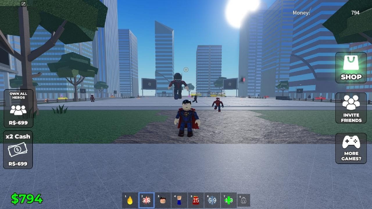 Jestem każdym bohaterem w Roblox