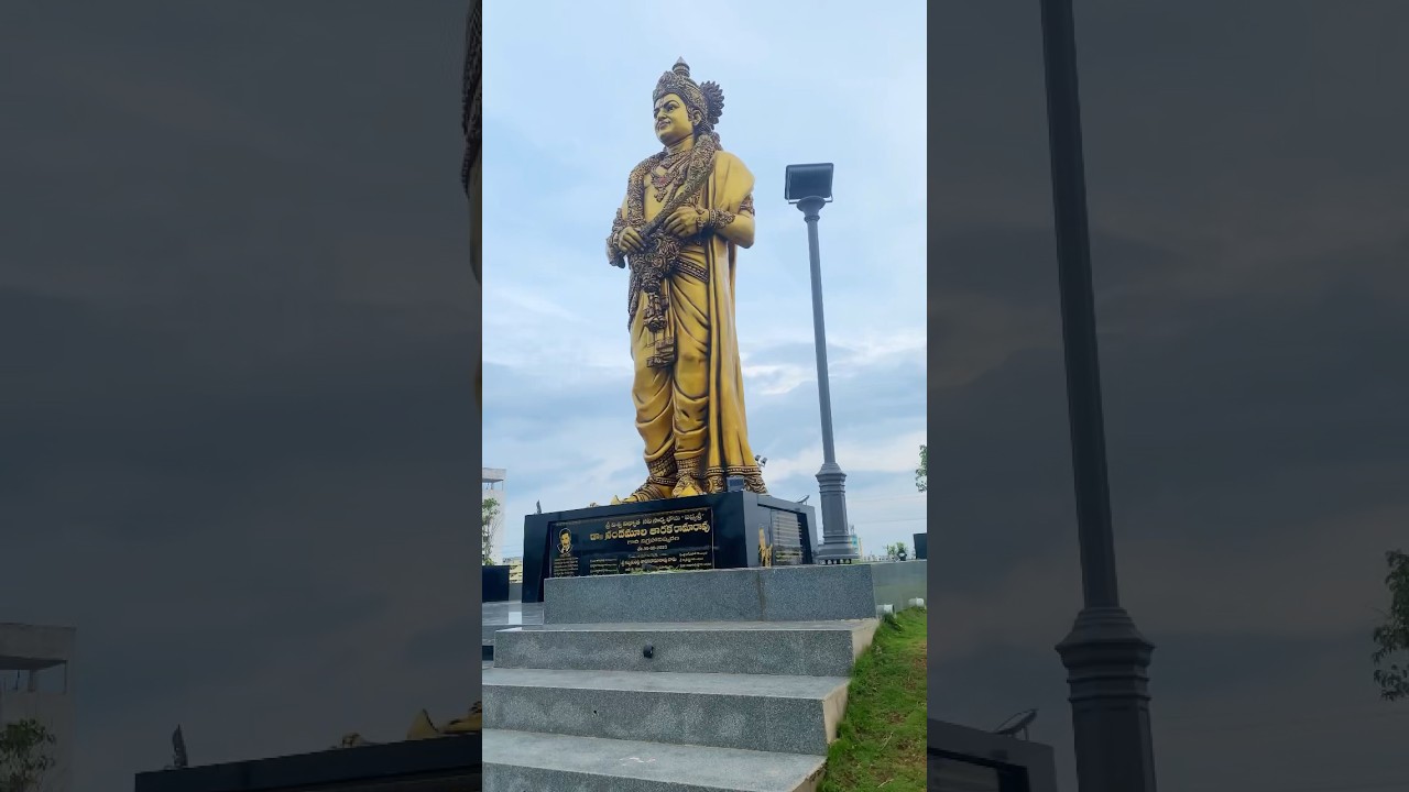 NTR statue in Khammam lakaram tank bund 