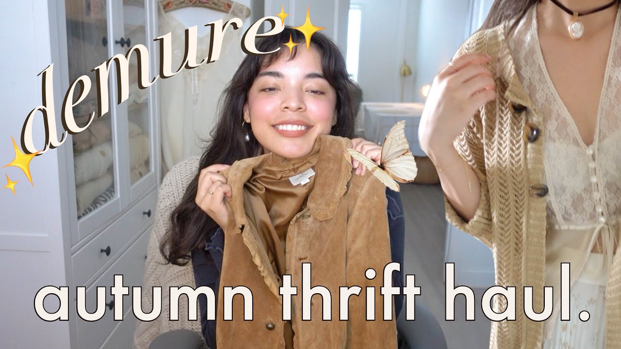 very cutesy, very demure autumn thrift haul!! 🤎🦉🍄‍🟫✨