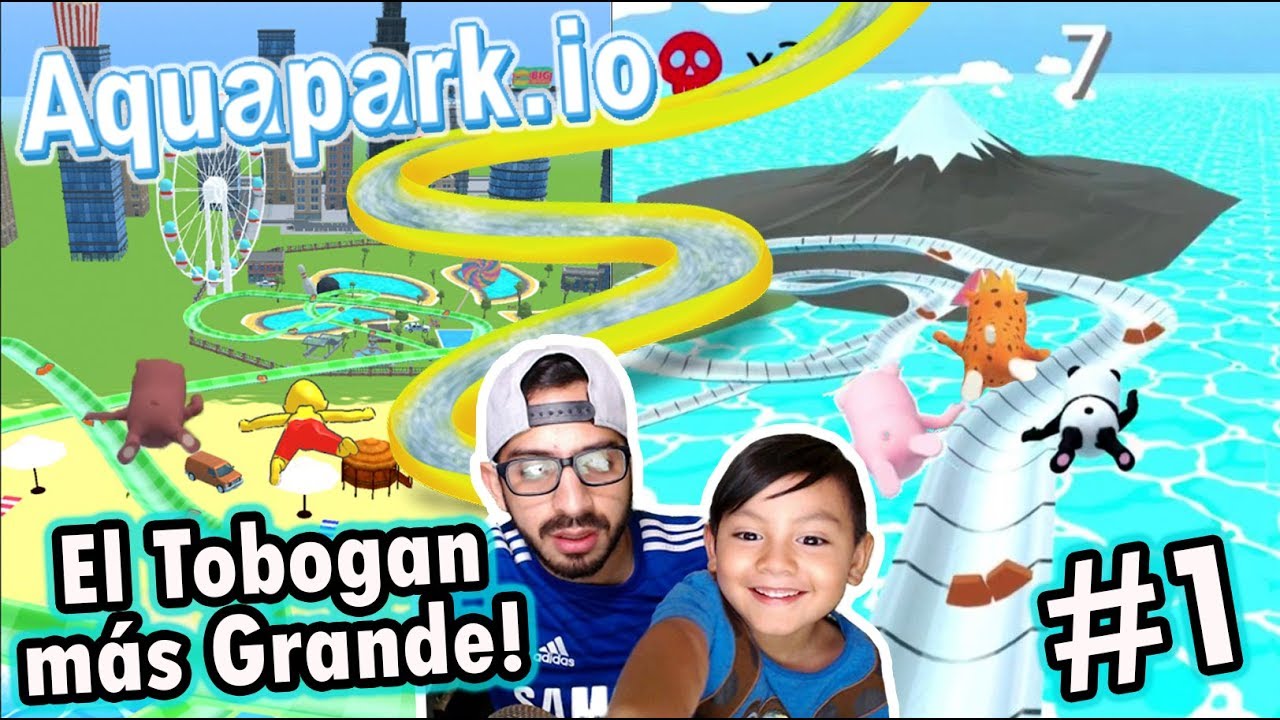 Tobogan Acuatico de 999,999 Metros | Aquapark.io Family Gaming | Juegos Karim Juega