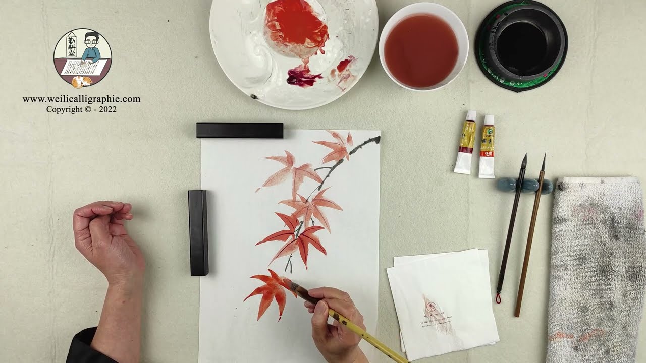 Cours de peinture chinoise S11E1 : l'érable 枫树