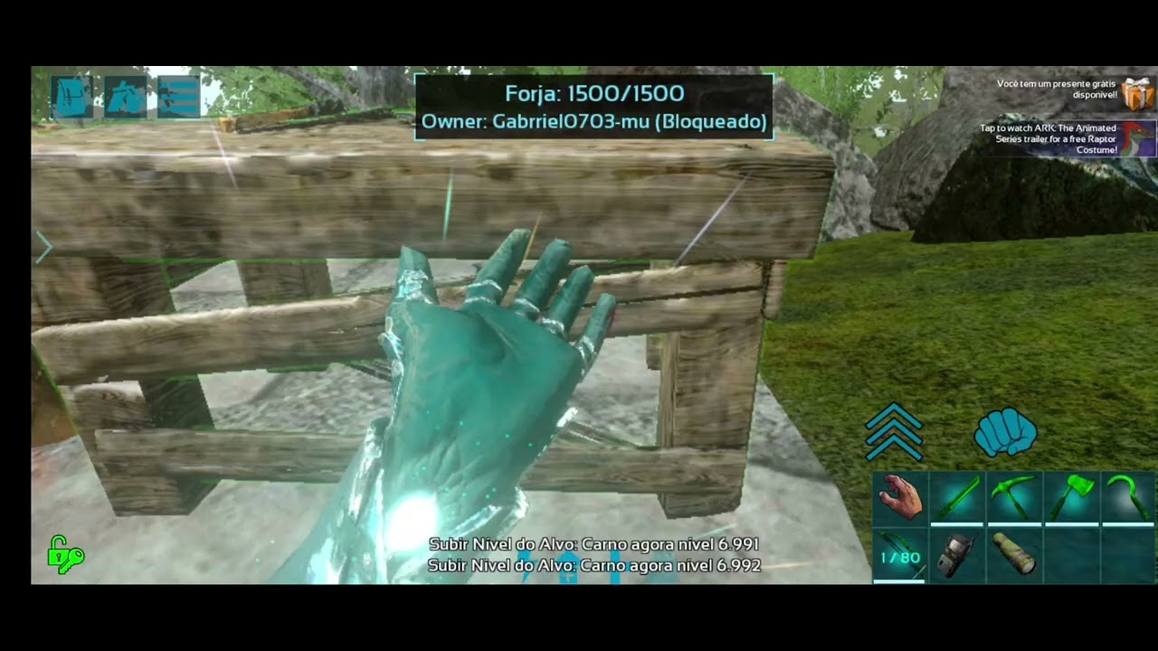 Domando um carnotauro level 10000 no ark