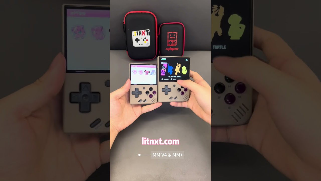 Miyoo Mini V4 & Plus.🤎 Which one do you prefer?🧐 #litnxt #miyoo #gaming #retrogaming #handheldgaming