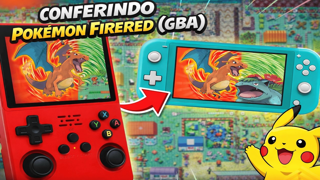 R36s- Conferindo Pokemon FireRed (GBA) que será Lançado para Nintendo Switch!!