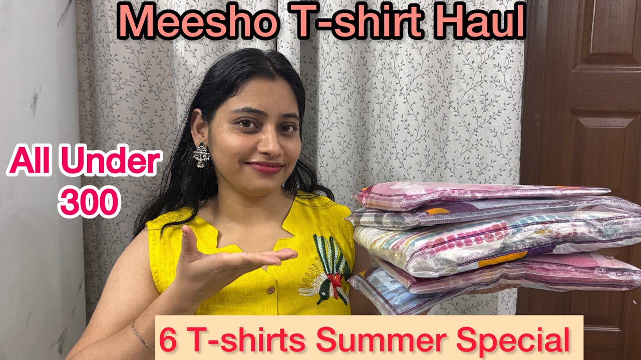 Best T-Shirts from Meesho Under 300 🌷for Women/Girls 🌸| T-shirt Haul Review 2025 Summer special 