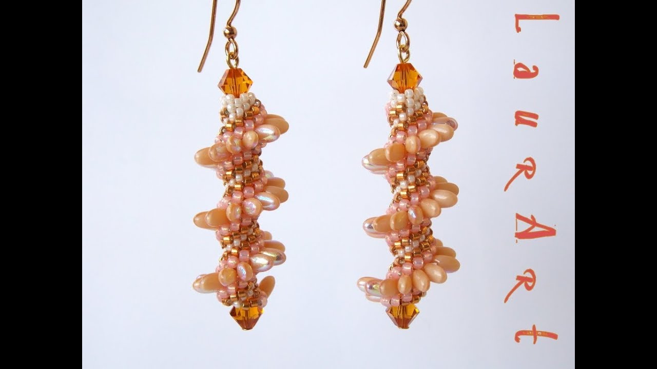 DIY TUTORIAL: orecchini SunRizo/SunRizo earrings (simple beadwork) Cellini Spiral
