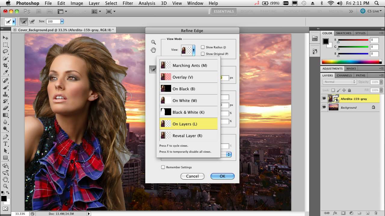 Compositing and Selecting Hair in Photoshop CS5
