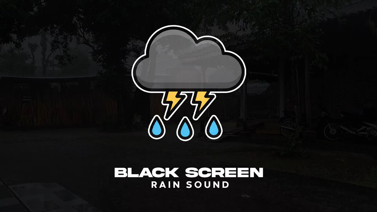 Black Screen Rain Sounds for Focus & Study 10 Hours: Heavy Rain White Noise to Block Distractions