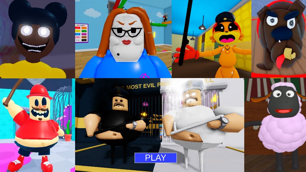 Roblox 5 SPEEDRUN Escape Obby, LIGHT VS DARK BARRY, DOG DAY, AMANDA, SUSIE NURSERY, POP'S PETSHOP