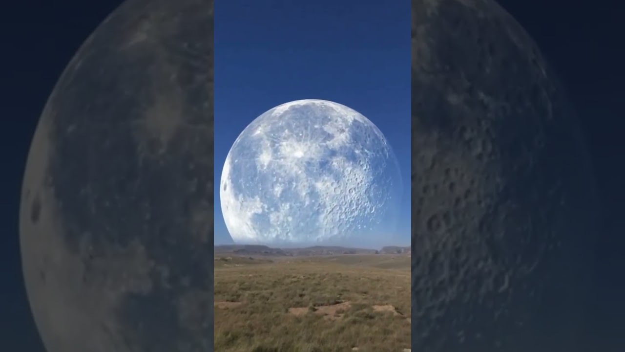 la luna cerca de la tierra