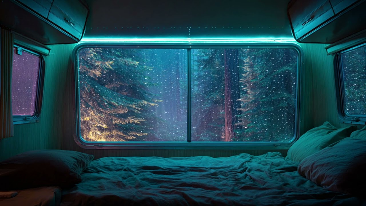 Lost in a Car Cabin During a Thunderstorm | Rain & Distant Thunder for Deep Relaxation 🚗🌧️⚡