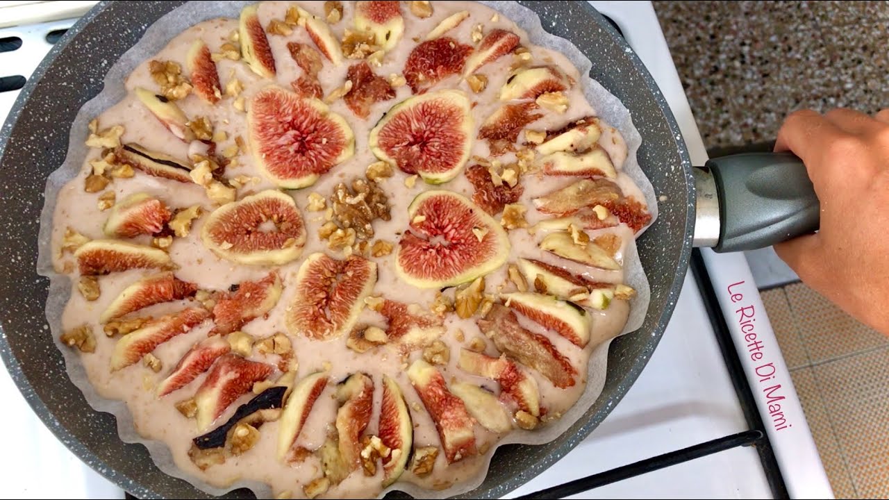 СДЕЛАНО ЗА 5 МИНУТ, БЕЗ ПЕЧИ, БЕЗ ЯЙЦЕВ, БЕЗ МОЛОКА, БЕЗ МАСЛА: Пирог с инжиром на сковороде