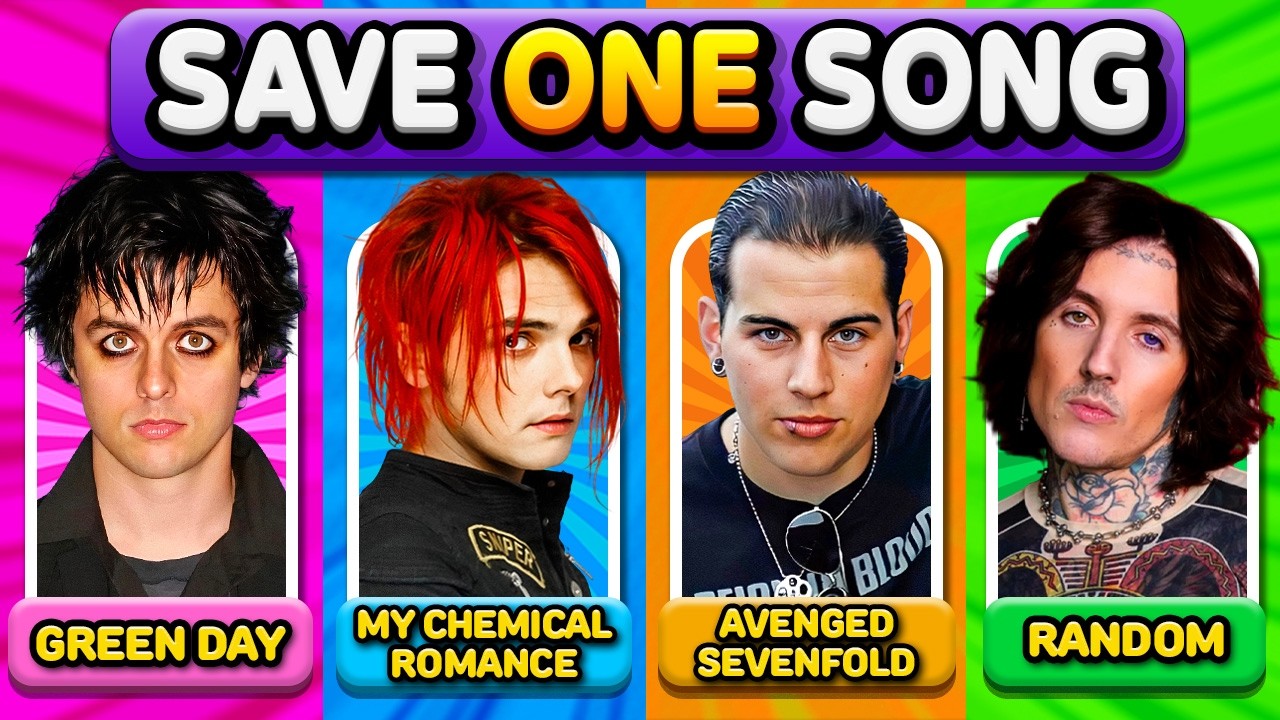 Save One Song 🤘 Green Day vs. My Chemical Romance vs. Avenged Sevenfold vs. Random | Music Quiz