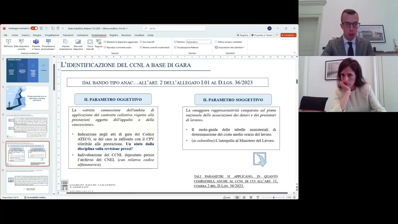 Webinar | Appalti pubblici - Gli obblighi di indicazione del CCNL e le verifiche di equivalenza.