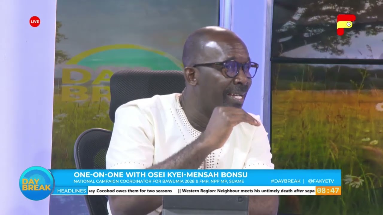 NPP MUST RESOLVE THEIR INTERNAL ISSUES & UNITE OSEI KYEI-MENSAH BONSU ON BAWUMIA'S CHANCES IN 2028