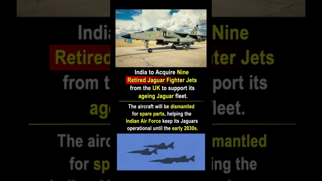 India to Acquire 9 Retired Jaguar Jets from UK ✈️🇮🇳 #shorts #IndianAirForce
