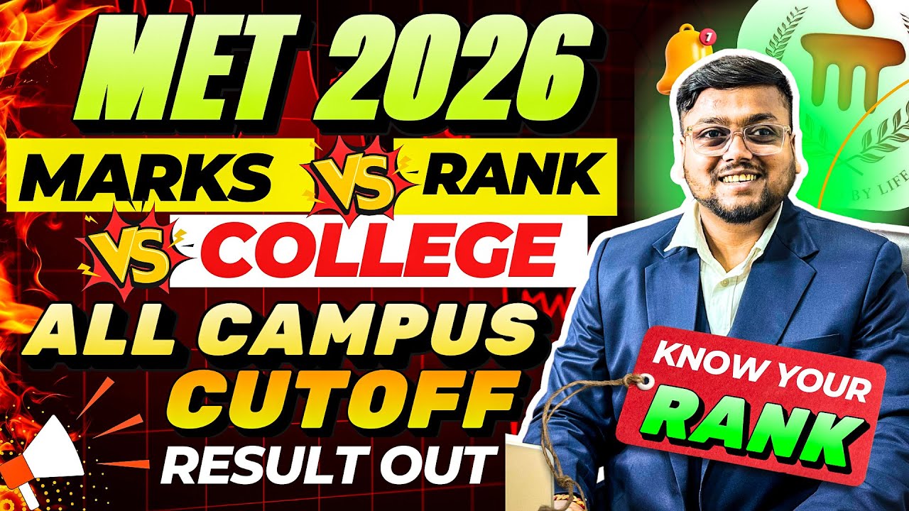MET 2026 Marks vs Rank vs Branch vs College 🥳 | Manipal Cutoff 2026 | MET 2026 Result | Manipal 2026