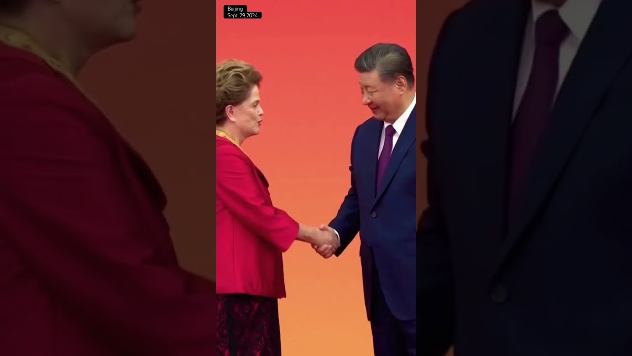 Xi awarding Friendship Medal to Dilma Rousseff, Former President Of Brazil