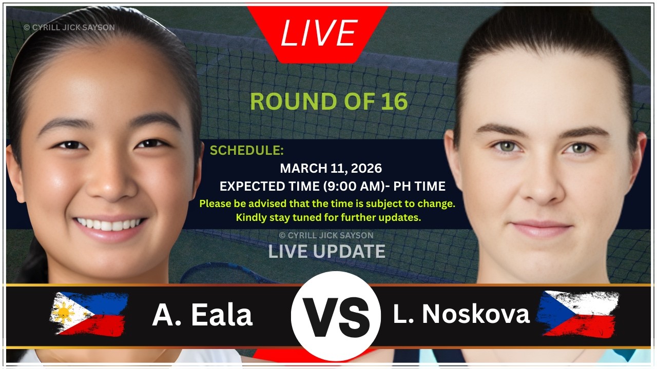 ALEXANDRA EALA 🇵🇭 VS LINDA NOSKOVÁ 🇨🇿 | INDIAN WELLS OPEN 2026 | LIVE SCHEDULE & UPDATES 🎾