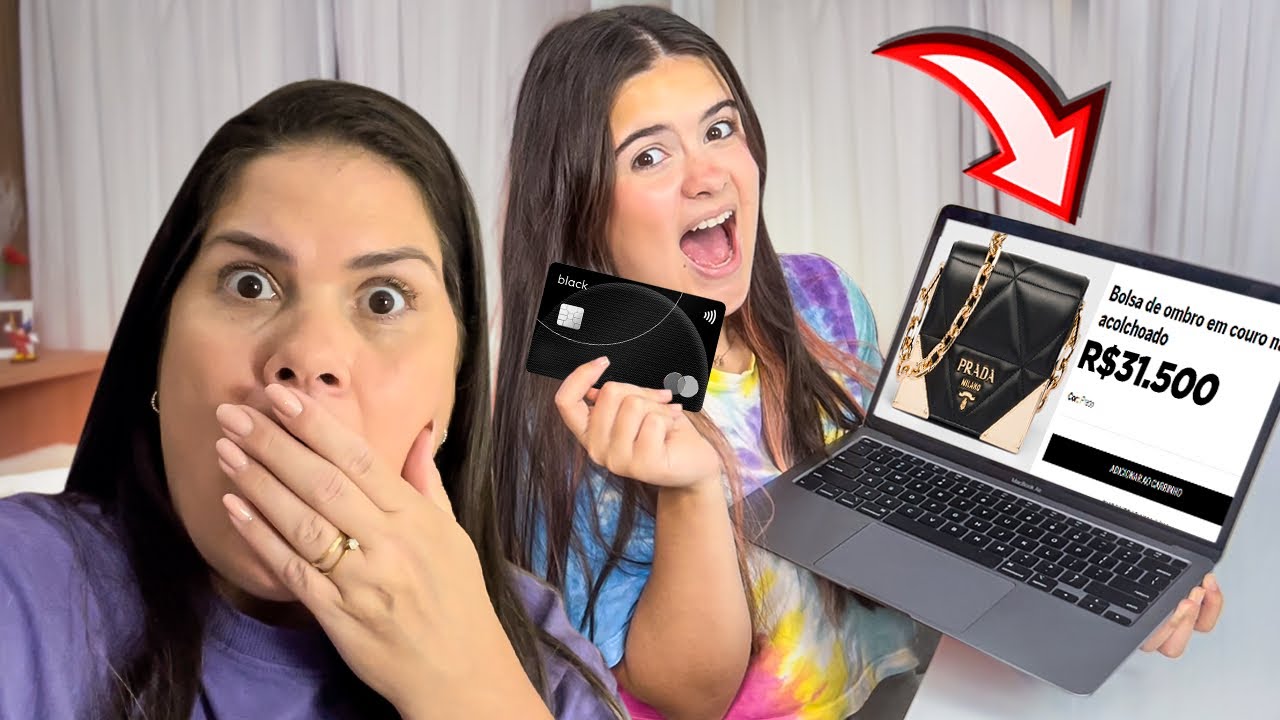 COMPREI TUDO QUE CONSEGUI COM O CARTÃO DE CRÉDITO DA MINHA MÃE!
