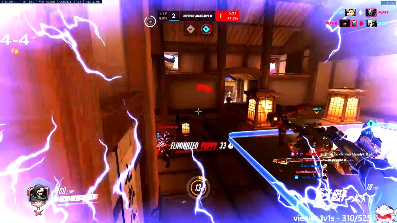 NECROS NANO GENJI MAIN - 46 ELIMS! [ OVERWATCH SEASON 25 TOP 500 ]