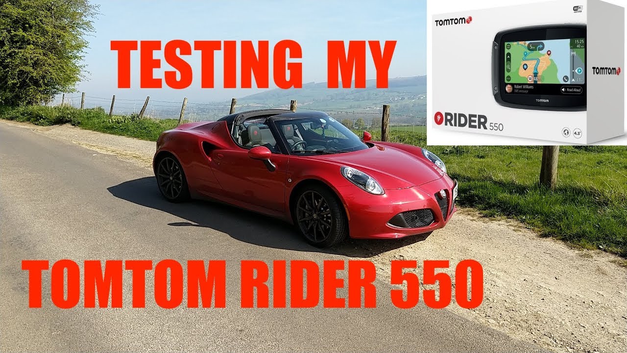 Testing my TomTom Rider 550 in my Alfa Romeo 4C