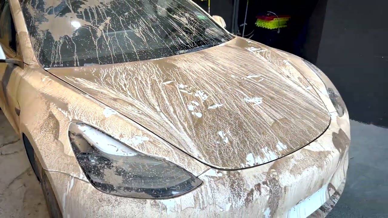 Tesla Foam Wash 🚘⚡ | Super Satisfying Car Wash