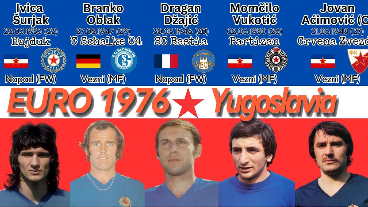 Yugoslavia team EURO 1976 (Reprezentacija Jugoslavije Evropsko prvenstvo 1984)