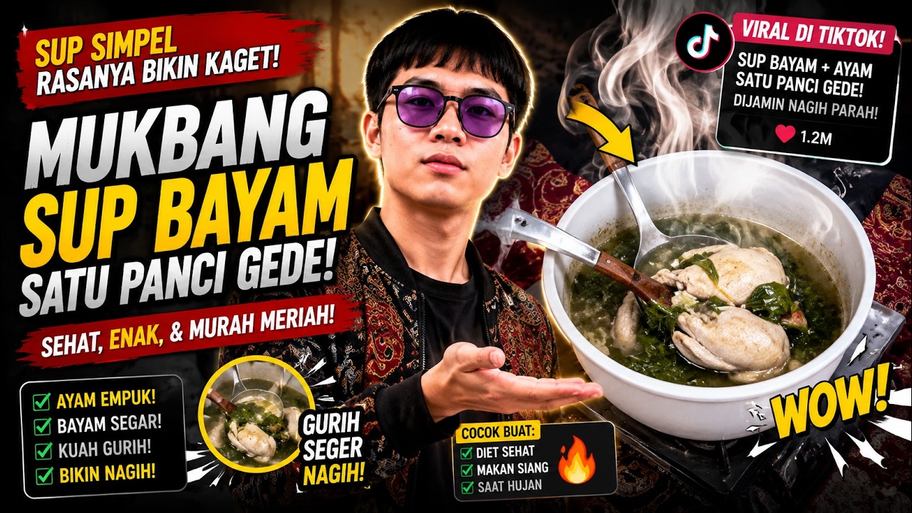 Mukbang Sup Bayam Satu Panci Gede