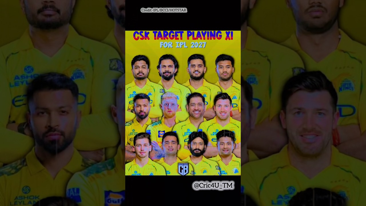 CSK 2027 Playing XI Revealed? 🔥 Future Chennai  💛🏆#cricketshorts #ipl2026
