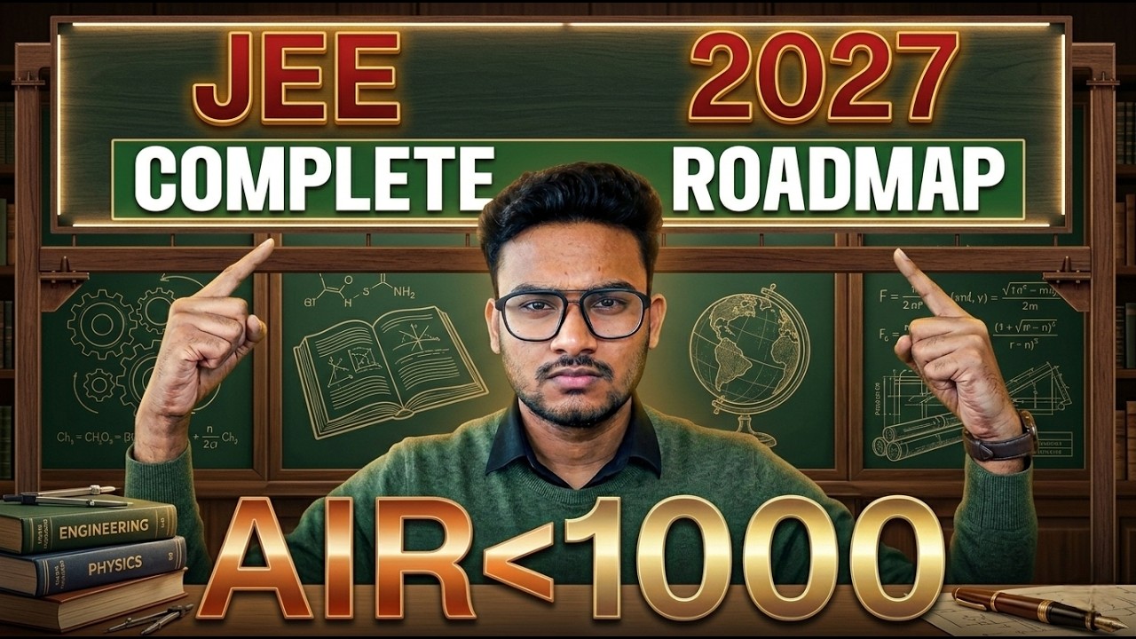 JEE 2027: Only Roadmap to get AIR 1000 in 1 Year ❤️ | Lecture 3 #jeemains