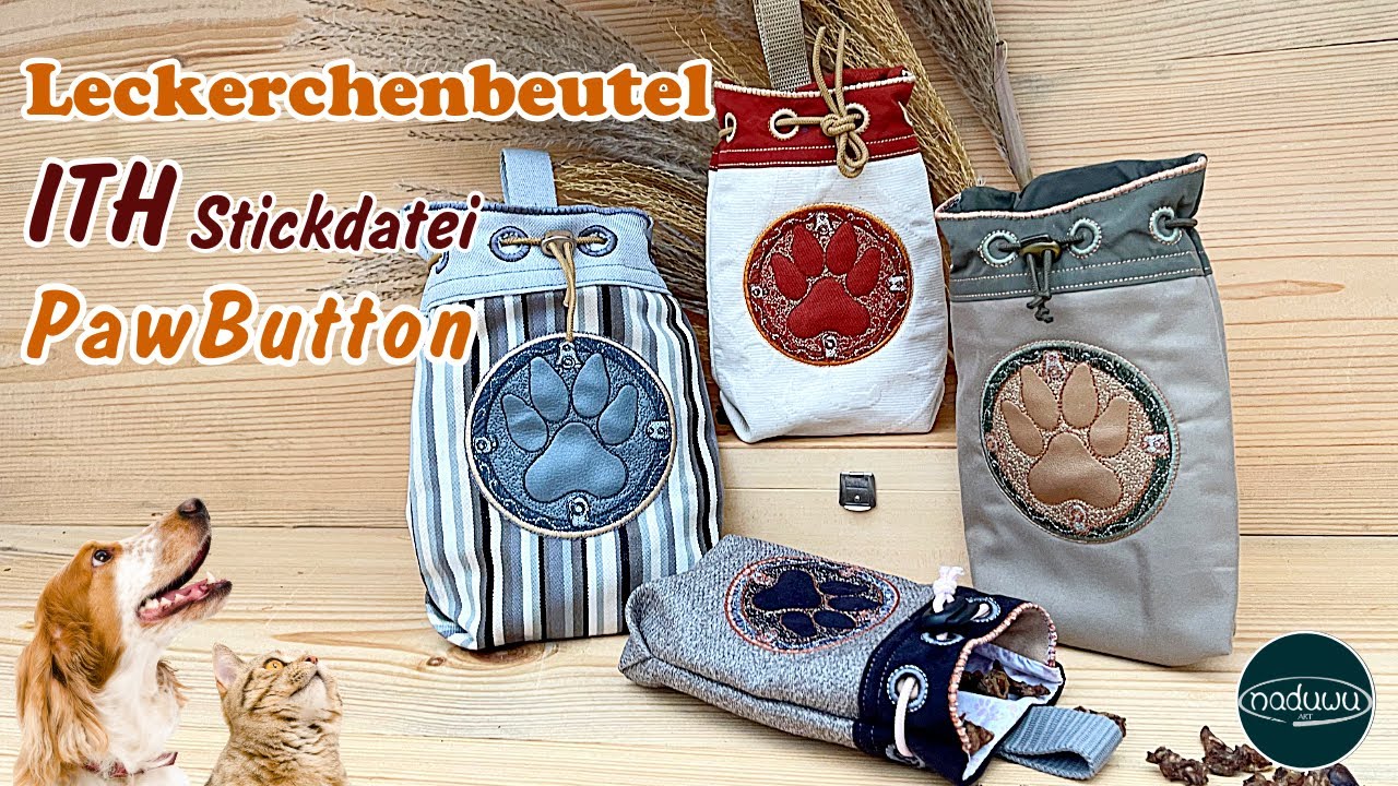 Stickdatei Leckerchenbeutel mit Bodenfalte, In The Hoop Anleitung, ITH Treat Bag Maschinenstickerei