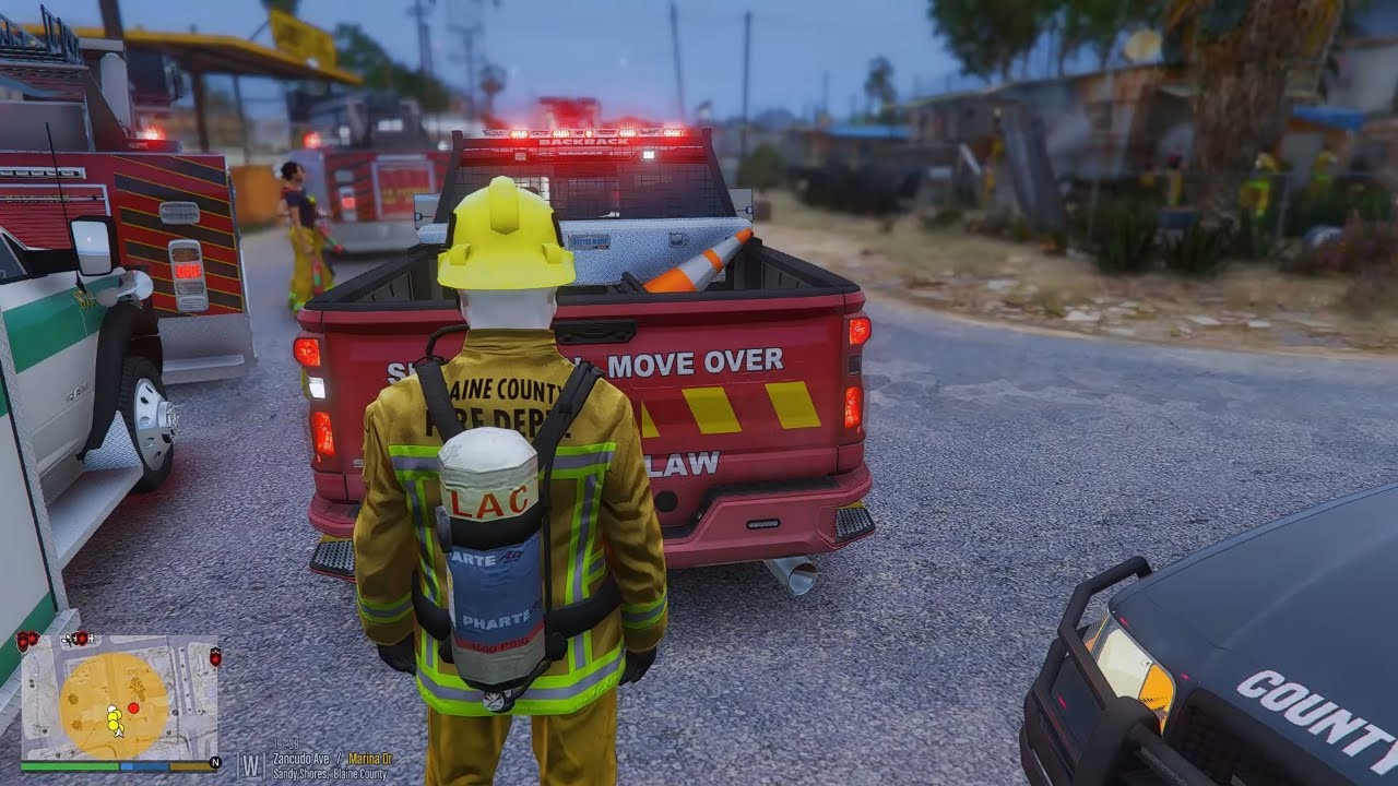 Gta 5 LSFDFR Playing As A BCFD First Responder - Fire Fighter/Fire Callouts #gta #gta5 #lspdfr