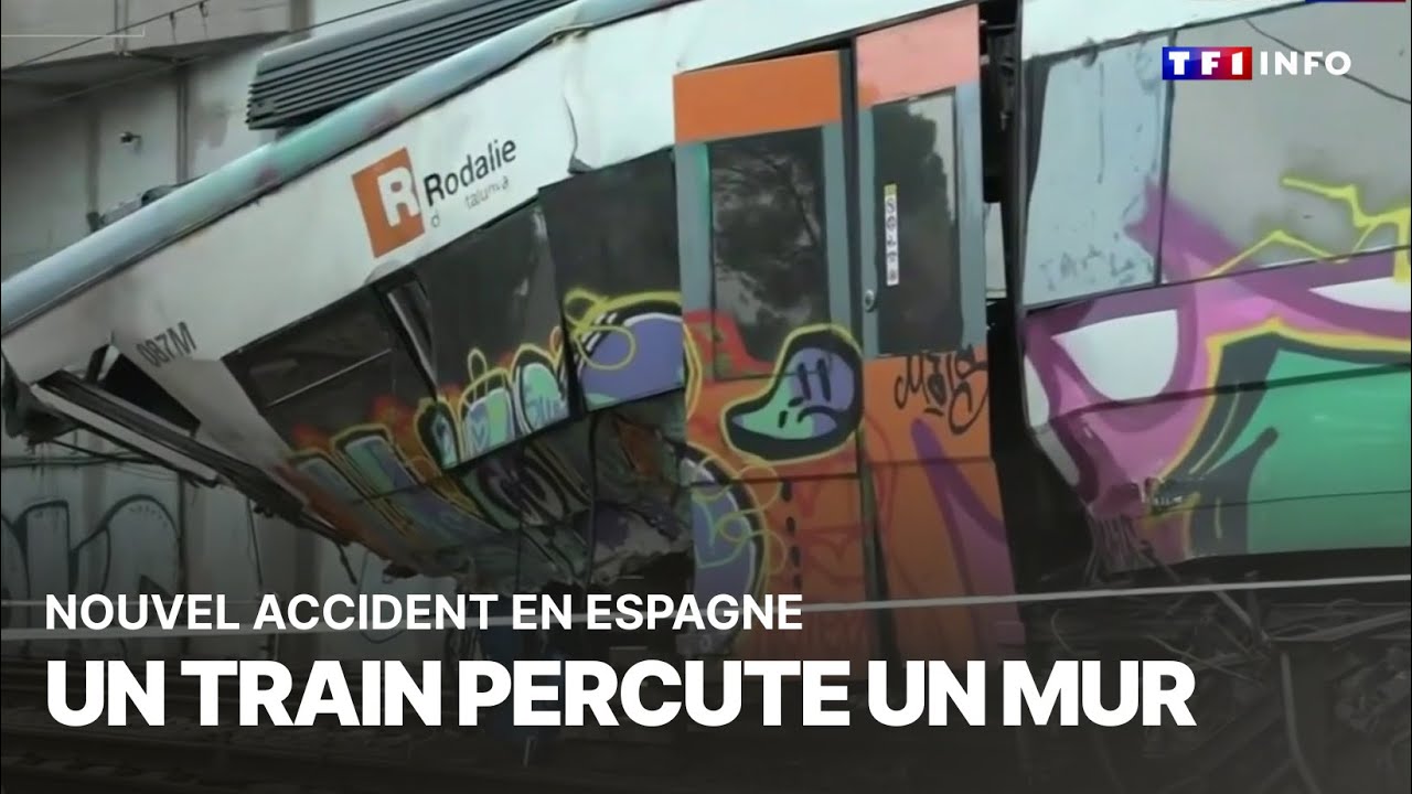 Nouvel accident en Espagne : un train percute un mur｜TF1 INFO
