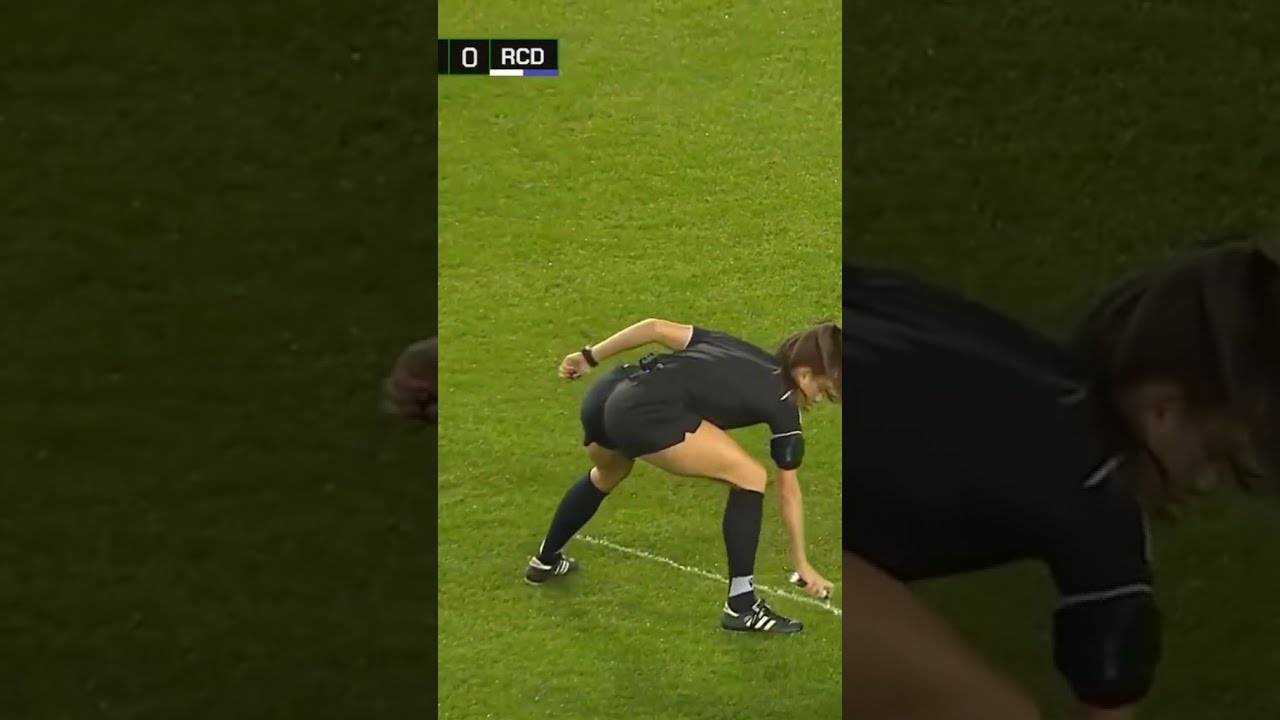 When the referee is a beautiful female, lewandowski reaction 😂😭😭