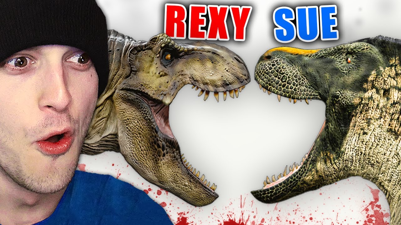 REXY vs SUE the T-REX BATTLE! (Reaction)