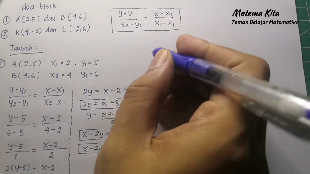 Menentukan Persamaan Garis Melalui Dua Titik | Matematika SMP