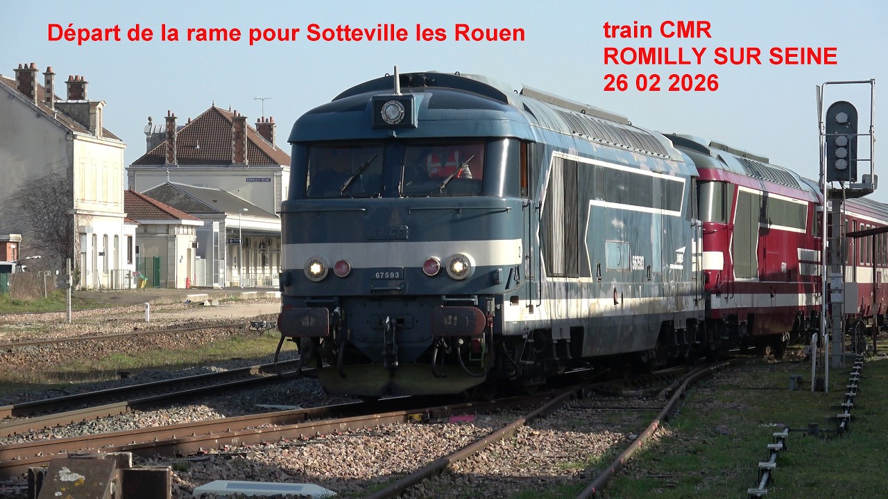 TRAIN CMR / ROMILLY SUR SEINE / DEPART DE LA RAME / 26 02 2026 / FRANCE/