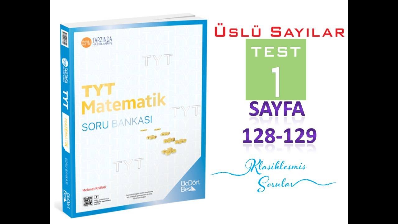 ÜSLÜ SAYILAR TEST 1 (345 TYT MATEMATİK 2025)