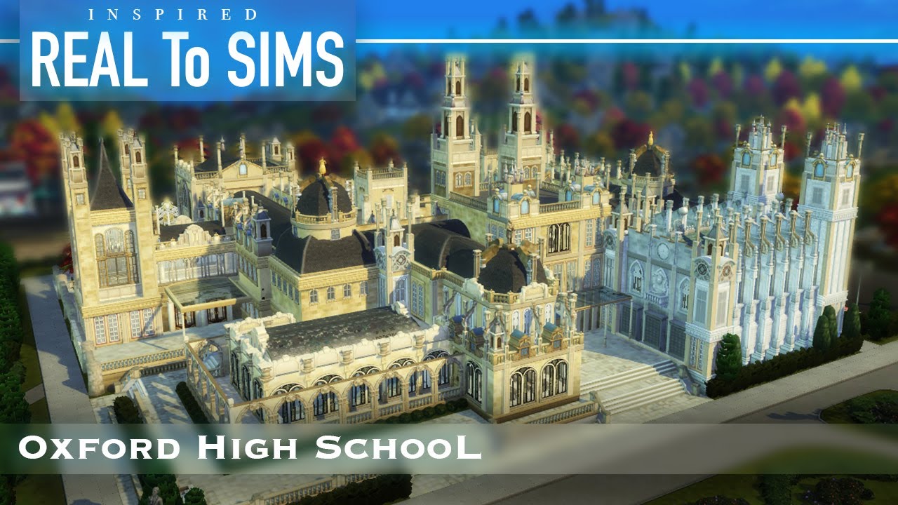 The Sims 4 Stop Motion High School Build | InspiredBy Oxford University | English Gothic High School