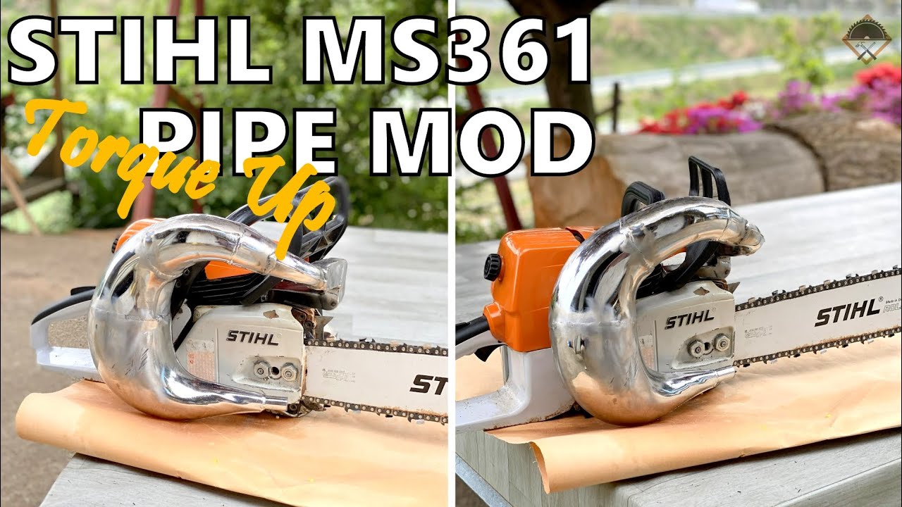 STIHL MS361 Turned to Hot saw, Custom Chainsaw exhaust pipe / 엔진톱 배기구 튜닝