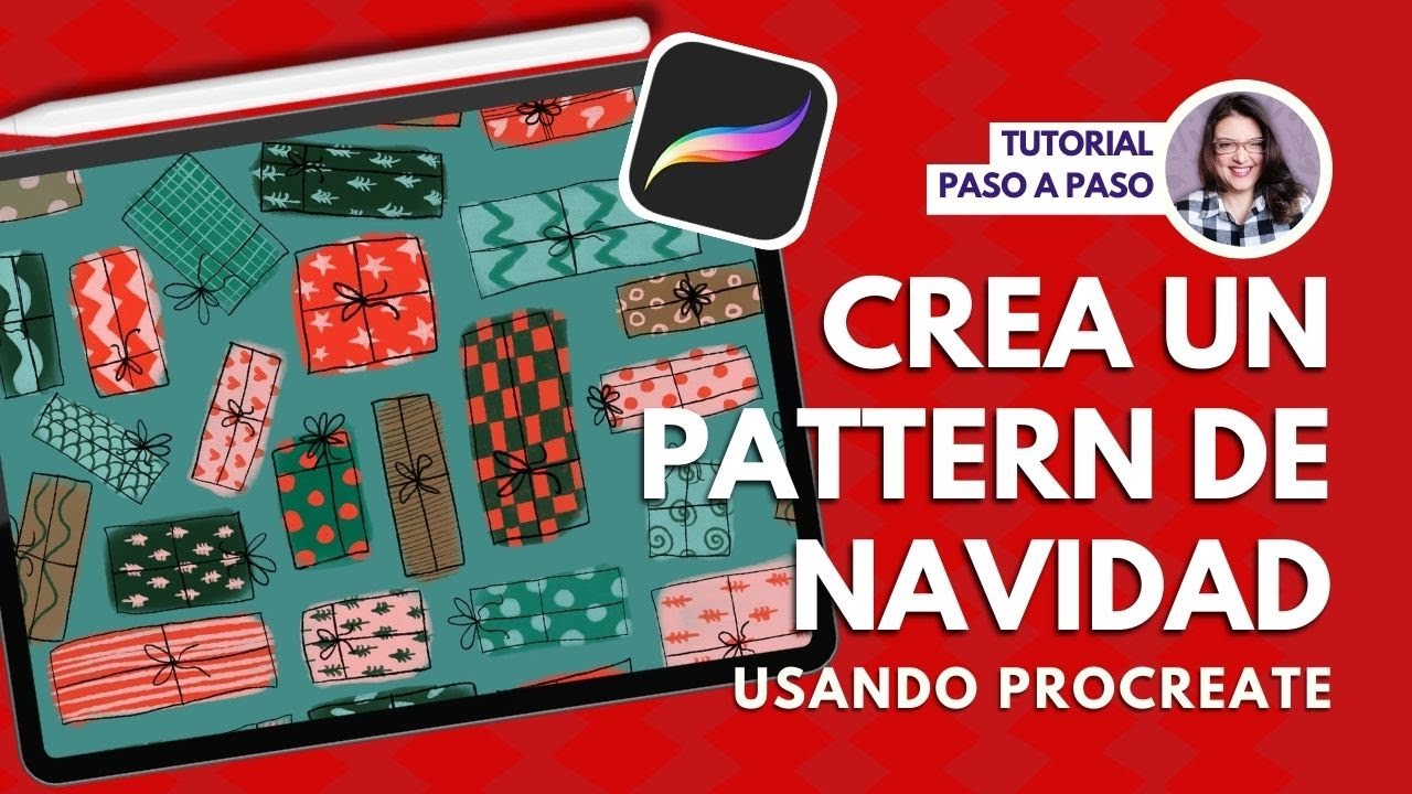 Crea un PATTERN de NAVIDAD usando PROCREATE - Tutorial de DISEÑO FÁCIL y Relajante