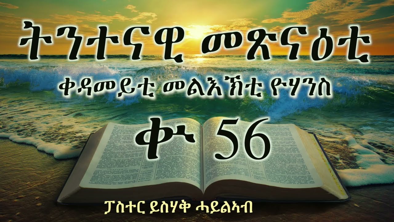 ትንተናዊ መጽናዕቲ  ቀዳመይቲ መልእኽቲ ዮሃንስ || ቍ 56 || ፓስተር ይስሃቅ ሓይልኣብ