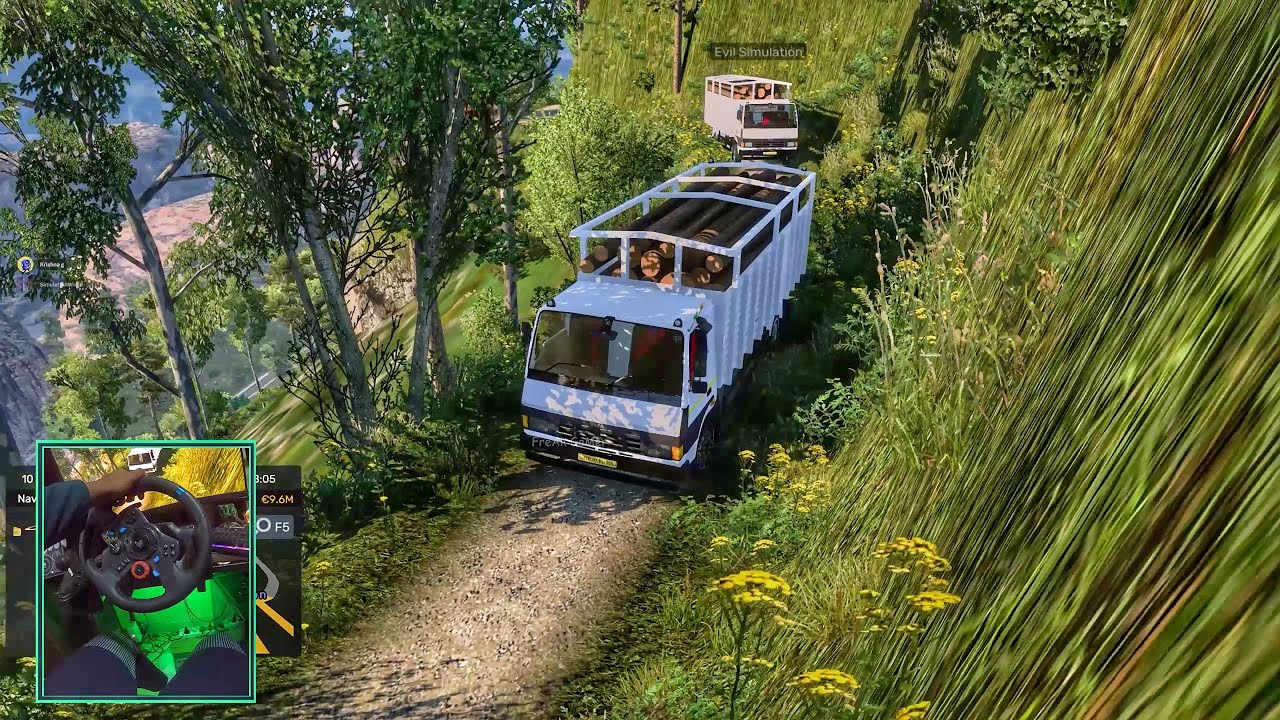 TATA 1109 Truck Kafila on Narrow hill roads with @SimulationWorldOff