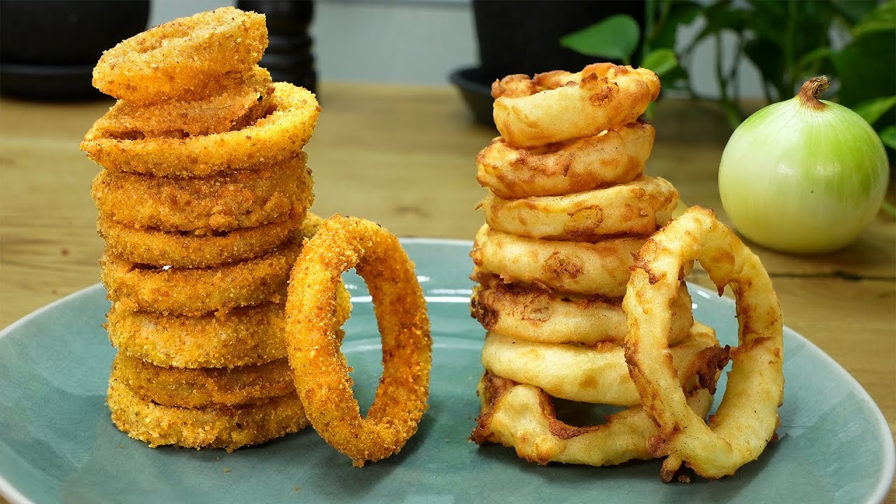 Луковые кольца в домашних условиях - супер хрустящие, легкие и вкусные. Рецепт луковых колец. АСМР